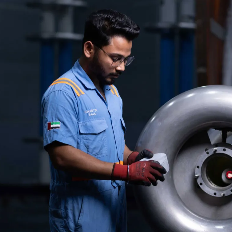 Ducab employees undergoing technical training in the factory